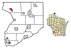 Location of Ferryville in Crawford County, Wisconsin.