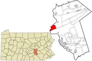 Location in Dauphin County and state of Pennsylvania