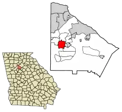 Location in DeKalb County and the state of Georgia