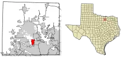 Location of Copper Canyon in Denton County, Texas