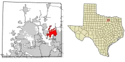 Location of Little Elm in Denton County, Texas