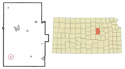 Location within Dickinson County and Kansas