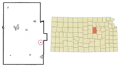 Location within Dickinson County and Kansas