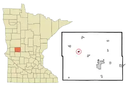 Location of Brandonwithin Douglas County and state of Minnesota