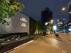 Outside of the construction site for the new Dusit Central Park complex, as of 2021