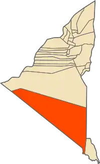 Location of Timiaouine commune within Adrar Province