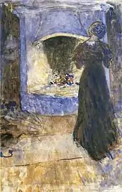 Ester in the cottage, 1907, watercolor