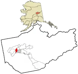 Location within Fairbanks North Star Borough and the state of Alaska