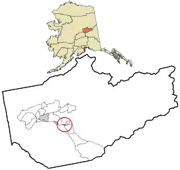 Location within Fairbanks North Star Borough and the state of Alaska