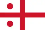 Rear Admiral of the Royal Navy command flag for use in the United Kingdom from 1864