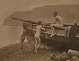 Three Naked Boys Around a Coble, 1880s