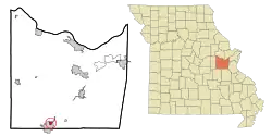 Location of Oak Grove Village, Missouri