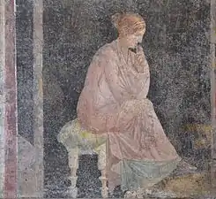 Image 33Fresco of a seated woman from Stabiae, 1st century AD (from Culture of ancient Rome)