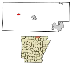 Location of Viola in Fulton County, Arkansas.