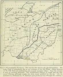 Physiographic Map from "Geology of Ohio," 1923