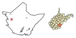 Location of Rupert in Greenbrier County, West Virginia.