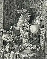 Apollo's horses groomed by two Tritons by Gaspard and Balthazard Marsy, ca. 1670
