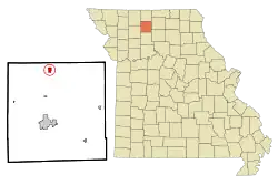 Location of Spickard, Missouri