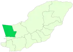 Location of Gomishan County in Golestan province