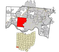 Location in Hamilton County and the state of Ohio.