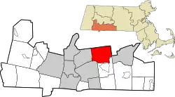 Location in Hampden County in Massachusetts