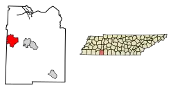 Location of Crump in Hardin County, Tennessee