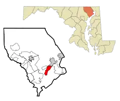 Location of Perryman, Maryland