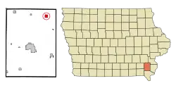 Location of Winfield, Iowa