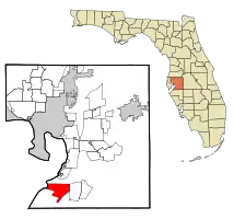 Location in Hillsborough County and the state of Florida