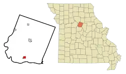 Location of New_Franklin, Missouri