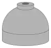 Illustration of cylinder shoulder painted grey for carbon dioxide