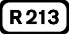 R213 road shield}}