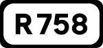 R758 road shield}}