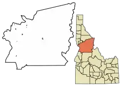 Location of Stites in Idaho County, Idaho.
