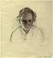 Ilka Gedő Self-Portrait from the Budapest Ghetto, 1944, Yad Vashem Art Museum
