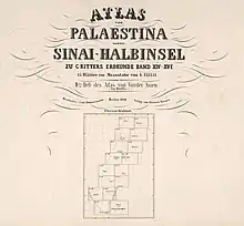 A detailed map of Palestine from the 19th century
