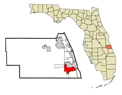 Location in Indian River County and the state of Florida