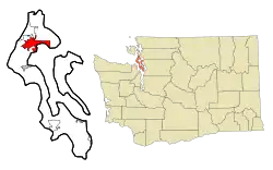 Location of Oak Harbor, Washington