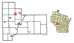 Location of Alma Center in Jackson County, Wisconsin.