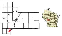 Location of Melrose in Jackson County, Wisconsin.