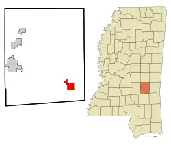Location of Heidelberg, Mississippi