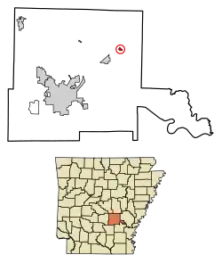 Location of Wabbaseka in Jefferson County, Arkansas.