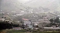 View of Manpo from the Ji'an Yalu River Border Railway Bridge