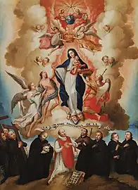 Our Lady of Light (18th century) by José Cortés de Alcocer. Colonial Art Museum of Bogotá.