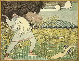 Väinämöinen Sings Joukahainen into a Mire, Joseph Alanen, 1912–1913