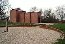 Museum building at the memorial site of Husum-Schwesing concentration camp