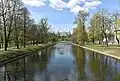 Piaseczyński Canal seen from Myśliwiecka Street