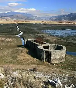 Polje of Feneos, Greece,  lake until late 19. Century. Rain showers flood large parts even today