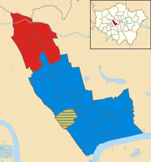 Kensington and Chelsea 2022 results map