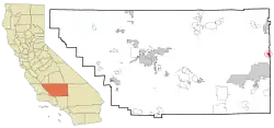 Location in Kern County and California